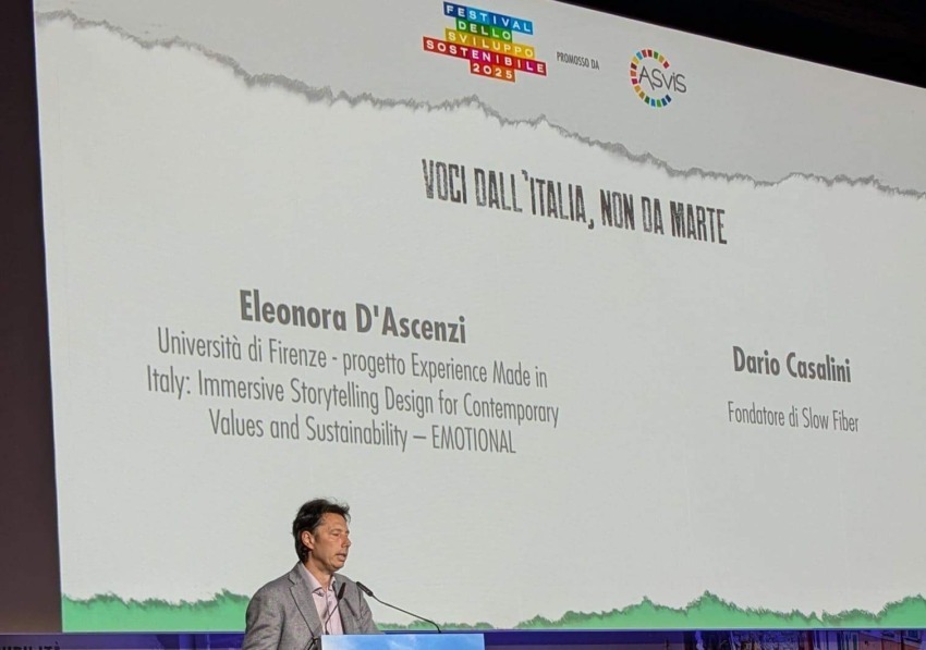 Dario Casalini porta la voce di Slow Fiber al Festival dello Sviluppo Sostenibile 2025